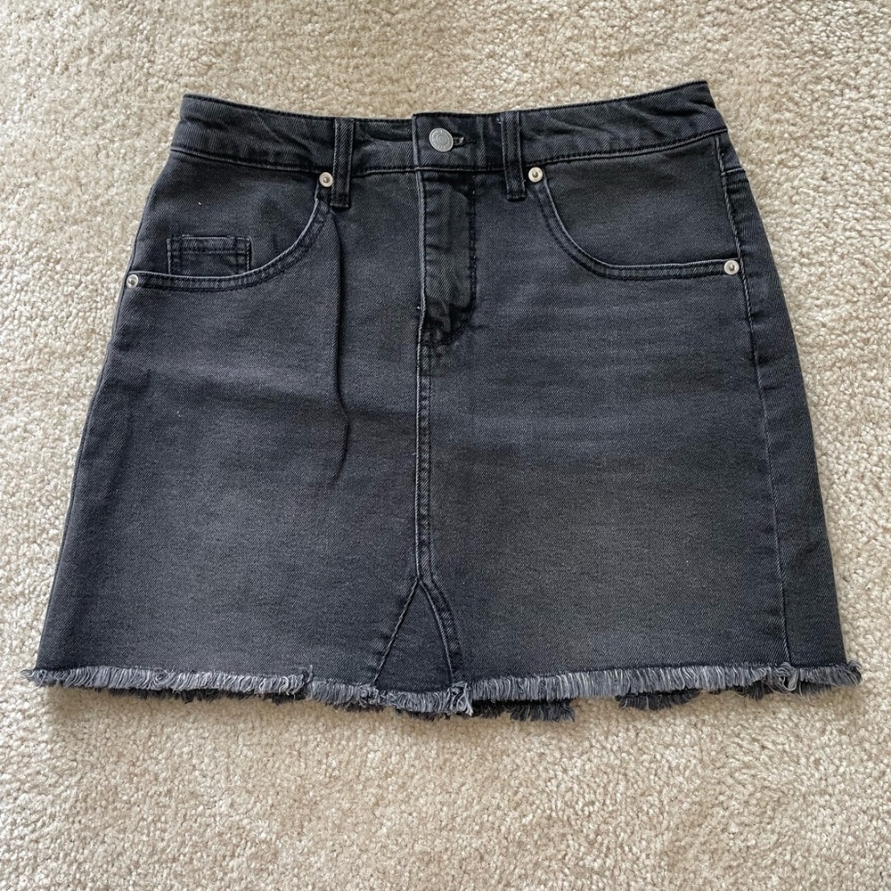 Black Jean Skirt